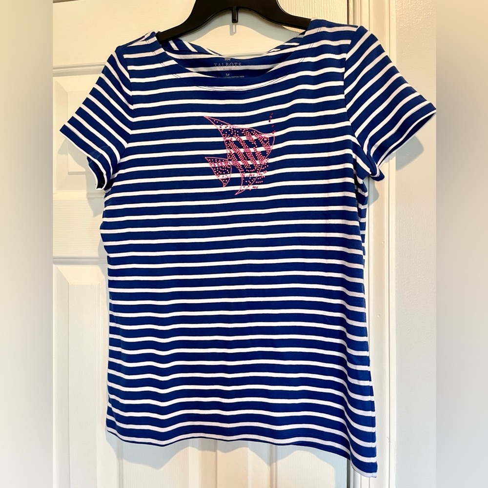 Talbots short sleeve shirt women’s size large petite HOST PICK!